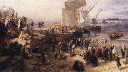 Gustav Bauernfeind Jaffa, Recruiting of Turkish Soldiers in Palestine oil painting picture wholesale